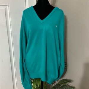 Vintage men’s Christian Dior Monsieur teal green pullover sweater Men’s size L